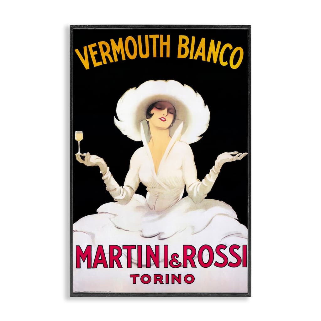 Stupell Vermouth Vintage Lady Advertisement Framed Giclee Art Design By Marcus Jules