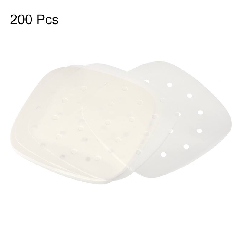 6.5 inch Air Fryer Parchment Paper, 200pcs Square Baking Paper Liners, White