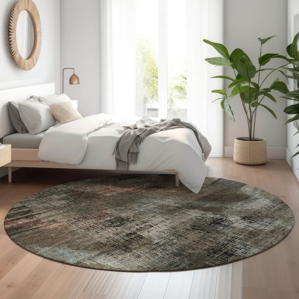 Premium Washable Super Soft Brushstrokes Modern V Mayfield Rug