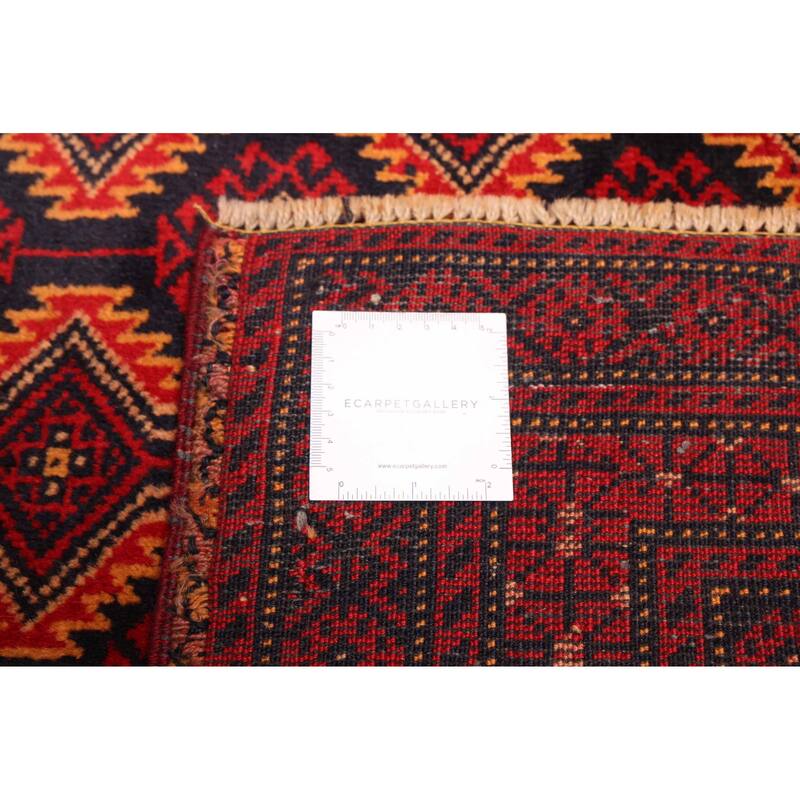 ECARPETGALLERY Hand-knotted Teimani Red Wool Rug - 3'8 x 6'7