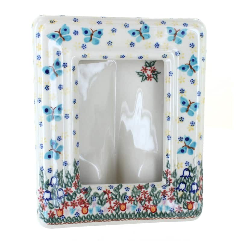 Blue Rose Polish Pottery 523 Vena Frame - Garden of Eden