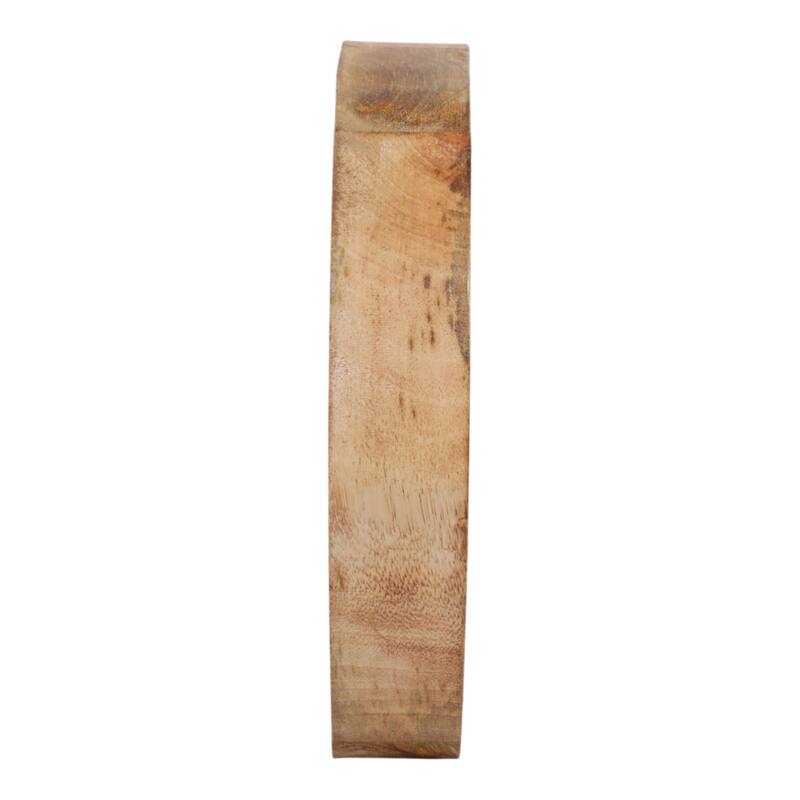 Decorative Figurine on Round Wooden Stand Sculpture