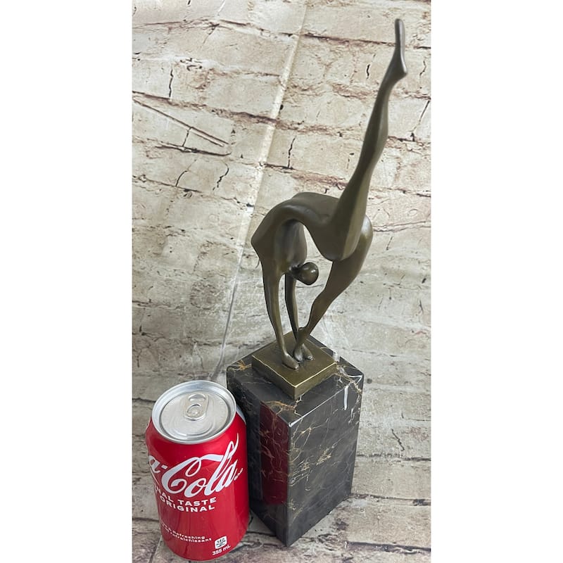 Modern Mid Century Abstract Bronze Ballerina Figure Sculpture Decor Signed Milo