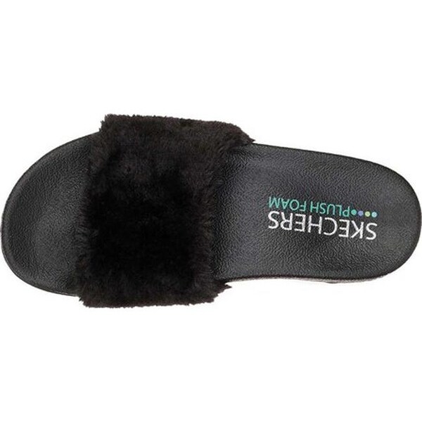 skechers plush foam slides