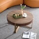 preview thumbnail 1 of 26, 31.5 Inch Round Coffee Table with Sturdy Pedestal Walnut