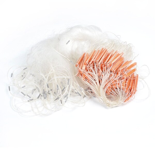 Unique Bargains 1.18" x 1.18" Fishing Gill Net Fish Angler Mesh Hole for Fishermen Clear Orange
