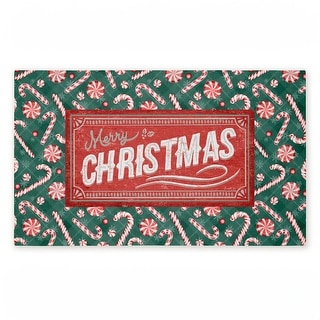 Stupell Vintage Christmas Candies Printed Outdoor Door Mat, design by Chad Barrett, 18"x30"