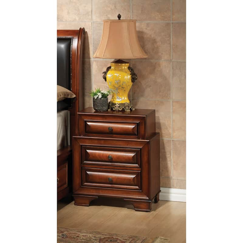 LaVita 3-drawer Wood Nightstand