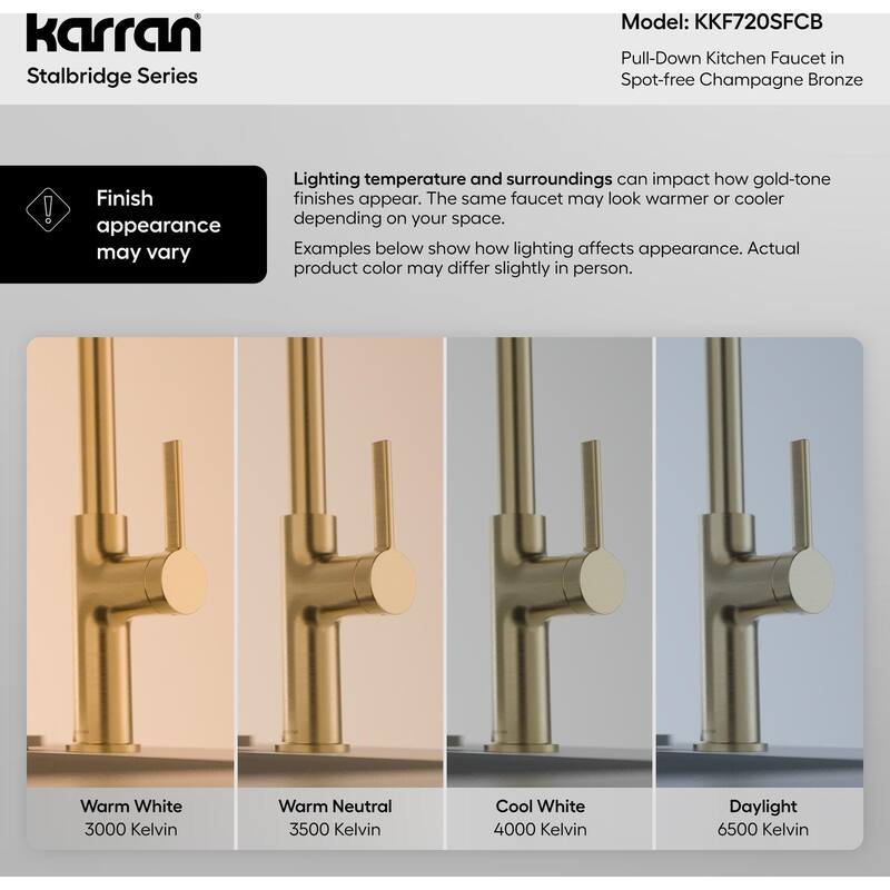 Karran USA KKF720 Stalbridge 1.8 GPM Single Hole Pull Down Kitchen