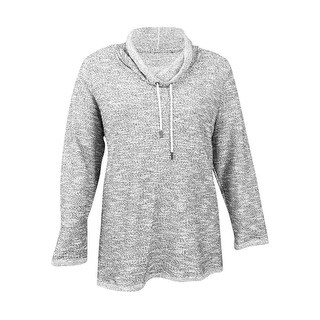 Style /& Co Petite Womens Layered-Look Pullover Sweater Grey PS