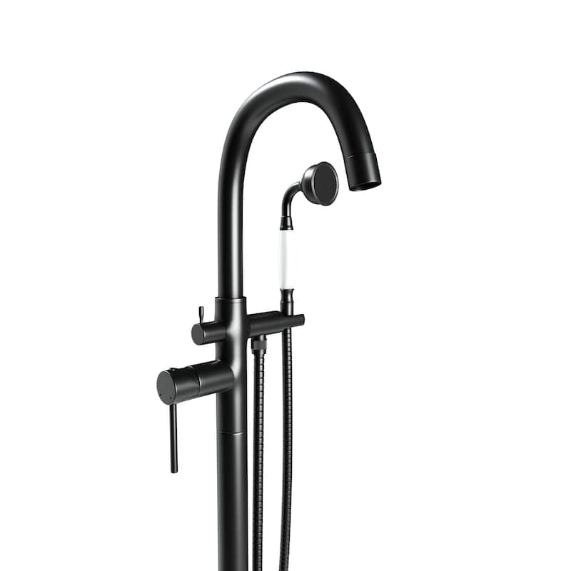 Neptune Single Handle Floor Mounted Gooseneck Freestanding Tub Filler