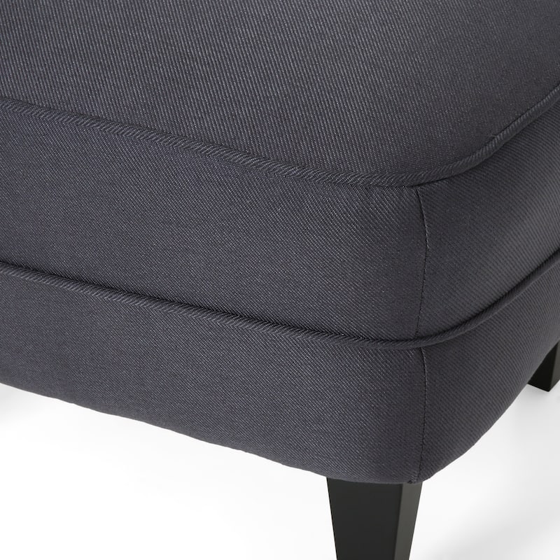 Correia Contemporary Tufted Fabric Club Chair and Ottoman Set by Christopher Knight Home