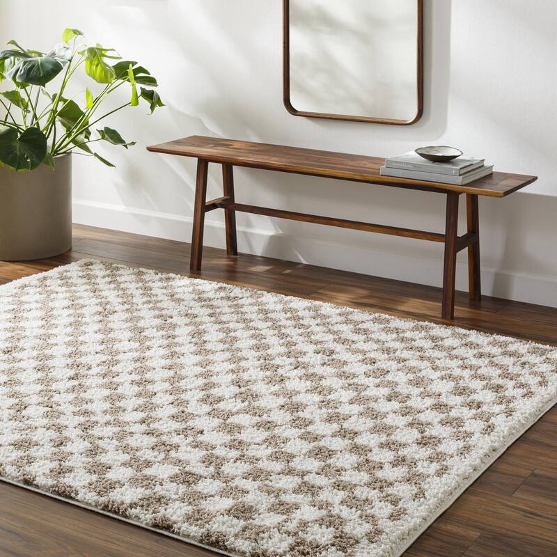 Livabliss Birmingham Transitional Area Rug - Taupe - 6' 7" x 9'