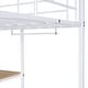preview thumbnail 39 of 38, Full Size Metal Loft Bed with Bulit-in Desk and Stool, Heavy Duty Loft Bedframe with Cabinet and Open Storage Shelves for Kids