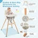 preview thumbnail 7 of 24, Babyjoy 3 in 1 Convertible Wooden High Chair Baby Toddler Highchair w/ - 20.5" x 21.5" x 36"