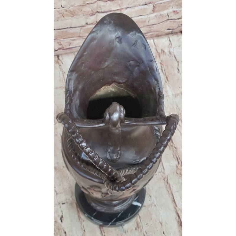 Hot Cast Bronze Ancient Cultural Middle Eastern Decorative Urn Sculpture Signed Art