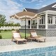 preview thumbnail 10 of 49, Clihome 9 Ft. Bohemian Fringed Patio Market Umbrella