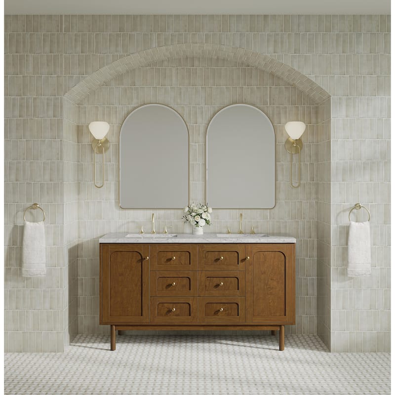 James Martin Vanities 545-V60D-FEJP Laurent 60" Double Basin Poplar