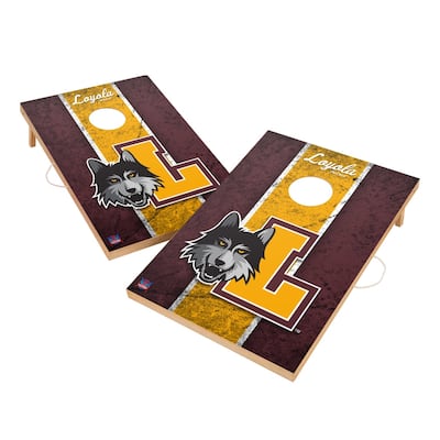 Vintage Loyola Chicago Ramblers Regulation 2x4 Cornhole Set