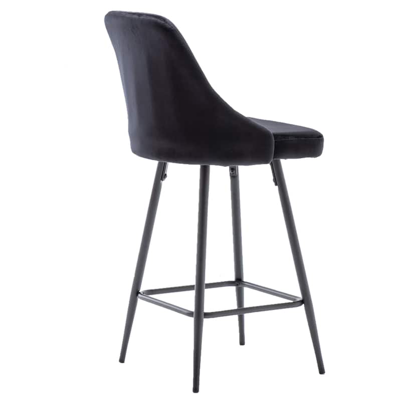 Zainab Premium Velvet Upholstered Contemporary Dining Bar Stools (Set of 2 )