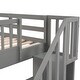 preview thumbnail 14 of 50, Cabin Design Twin Over Twin Wood Bunk Bed,Three Drawers Under-Bed and Shelf Besides Staircase