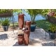 preview thumbnail 3 of 6, Mezzo Rust Glaze and Red Clay Indoor/Outdoor Floor Fountain - 16" x 36"