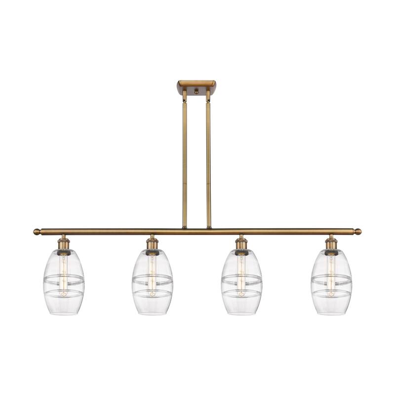 Innovations Lighting 516-4I-9-48 Vaz Linear Vaz 4 Light 48" Wide - Brushed Brass / Clear