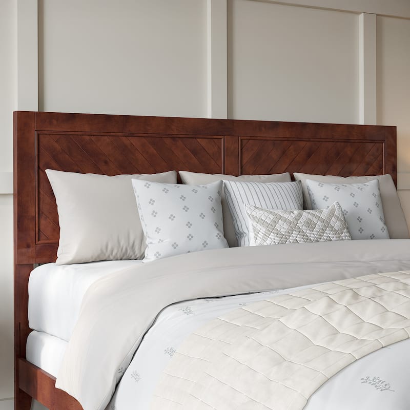 AFI Canyon Wood Headboard with Attachable Charger - Walnut - King