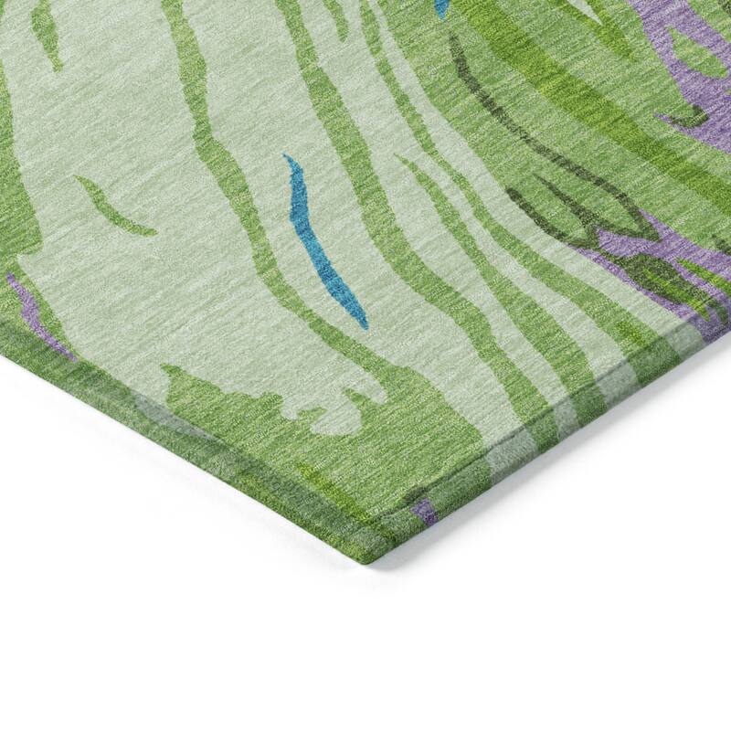 HomeRoots Abstract Transitional Rectangle Outdoor Rug