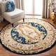 preview thumbnail 4 of 36, SAFAVIEH Handmade Empire Shawna Traditional Oriental Wool Rug 6' x 6' Round - Navy/Beige