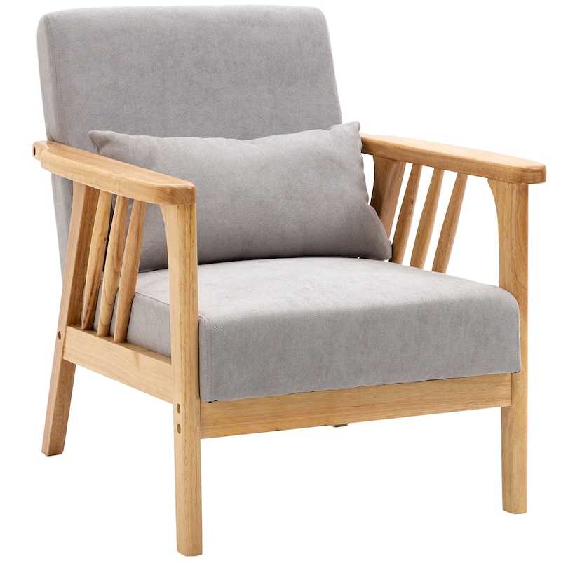 HOMCOM Accent Chairs with Throw Pillow and Cushions