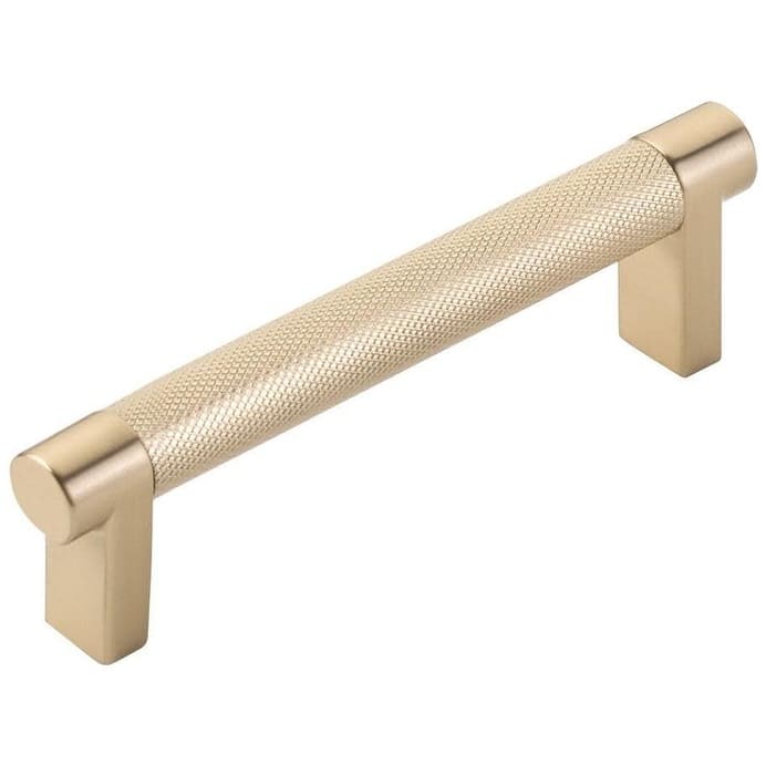 Emtek 84053.REC.KN Knurled 4" Center to Center Bar Cabinet Pull with