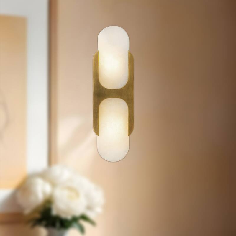 Alora Lighting WV357214 Odin 2 Light 4" Tall Bathroom Sconce