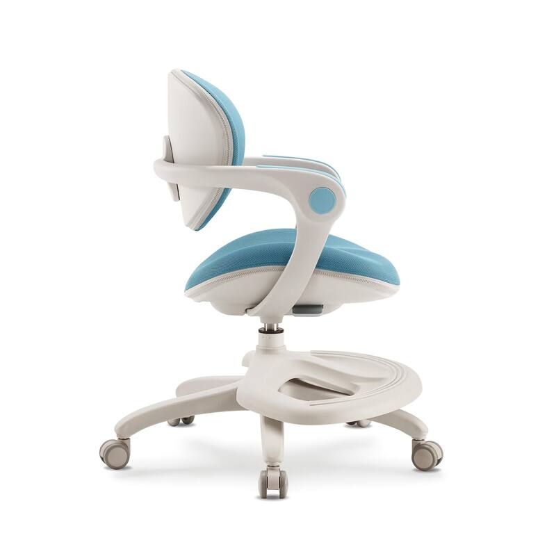 Ergonomic Kids Desk Chair with Rotating Footrest | Growing Office Chair with Adjustable Seat and Lumbar Support