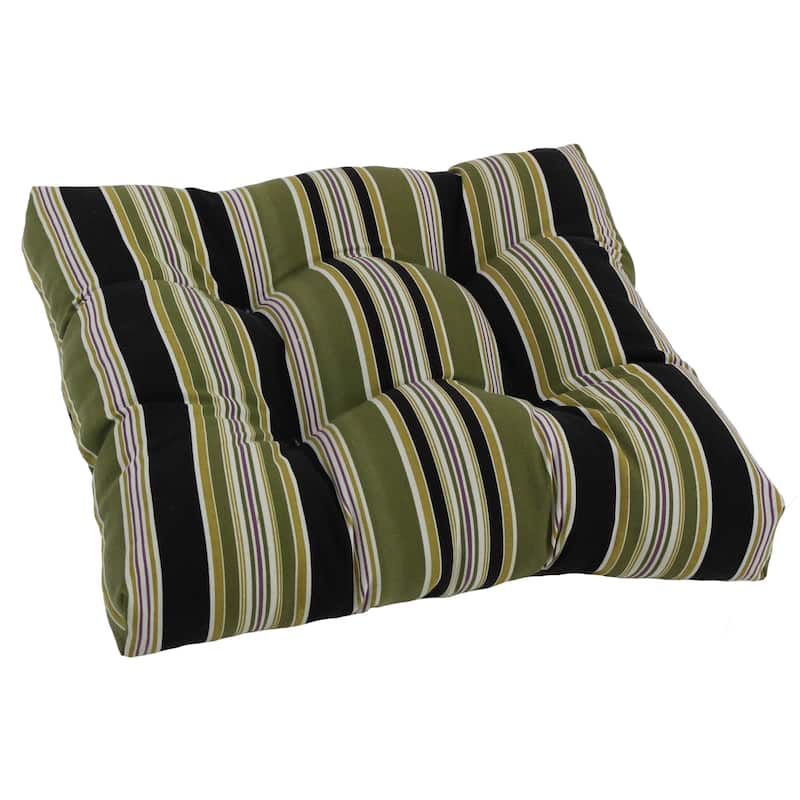 19-inch Square Tufted Indoor/Outdoor Chair Cushion - Eastbay Onyx