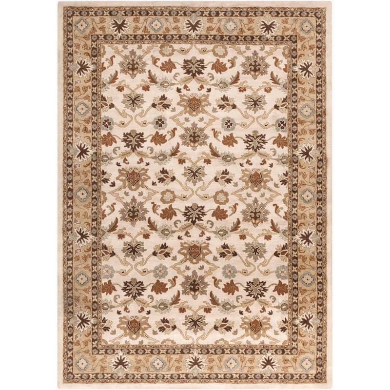 Livabliss Traditional Caesar Border Area Rug