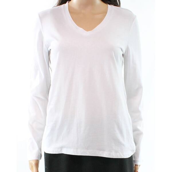 Shop Lord Taylor New White Women S Size Small S V Neck Long