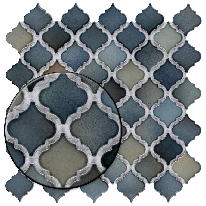 Merola Tile Hudson Tangier Atlantis 12-3/8" x 12-3/8" Porcelain Floor and Wall Tile