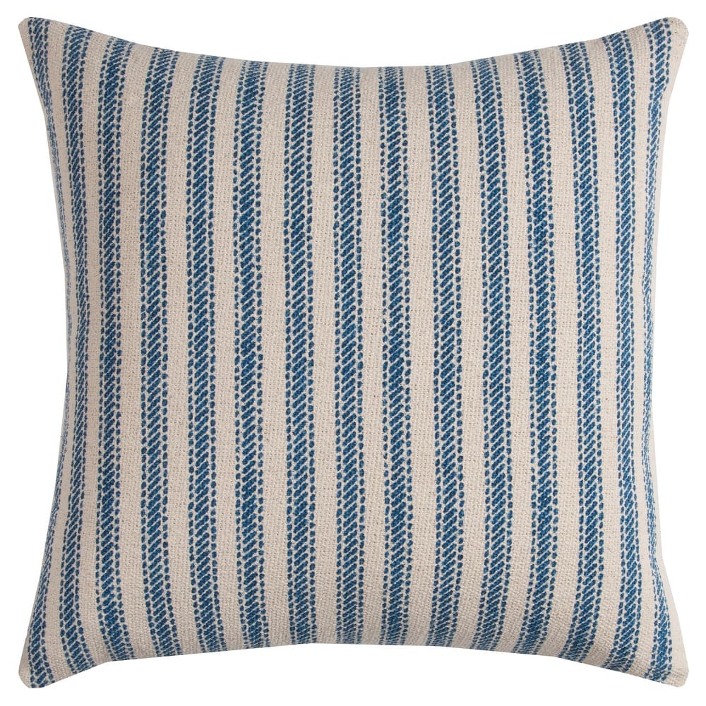 Rizzy Home Ticking Stripe Cotton Canvas Throw Pillow Cover