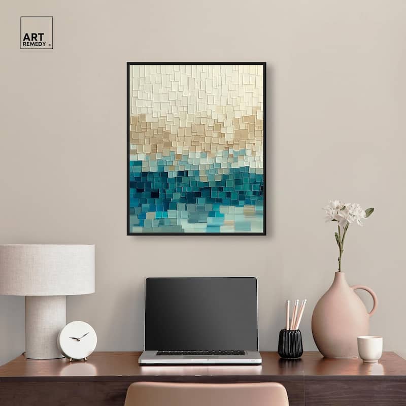 Pixelated Sea II Canvas by Art Remedy