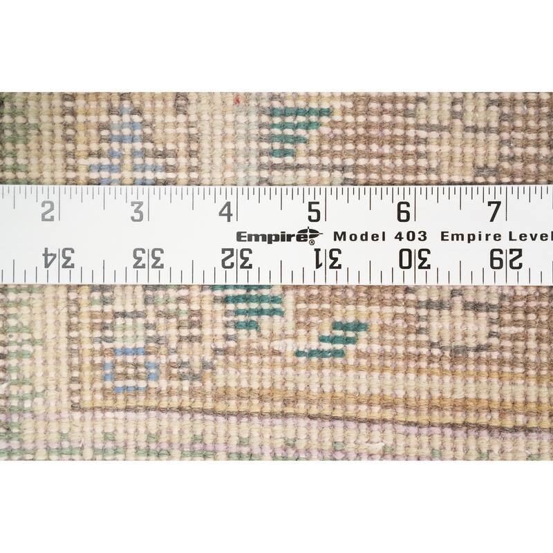 Hand Knotted Oriental 100% Wool Carpet Traditional Medallion Peach Tabriz Area Rug - 9' 6'' X 6' 7''