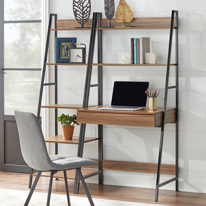 Simple Living Denton Ladder Desk and Bookshelf 2-Piece Set