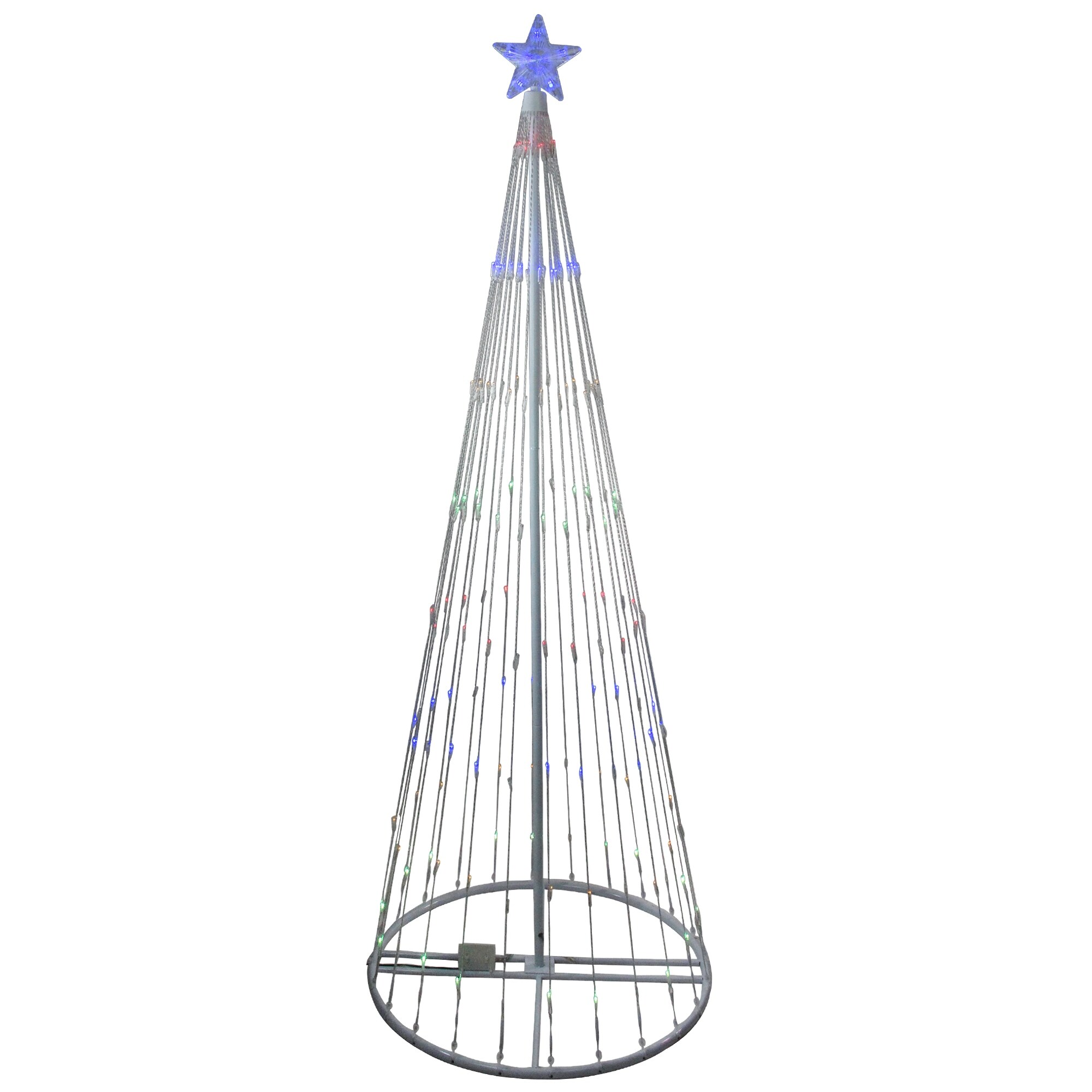 Shop 12 Multi Color Led Lighted Christmas Tree Show Cone Yard Art Decoration Overstock 16956845