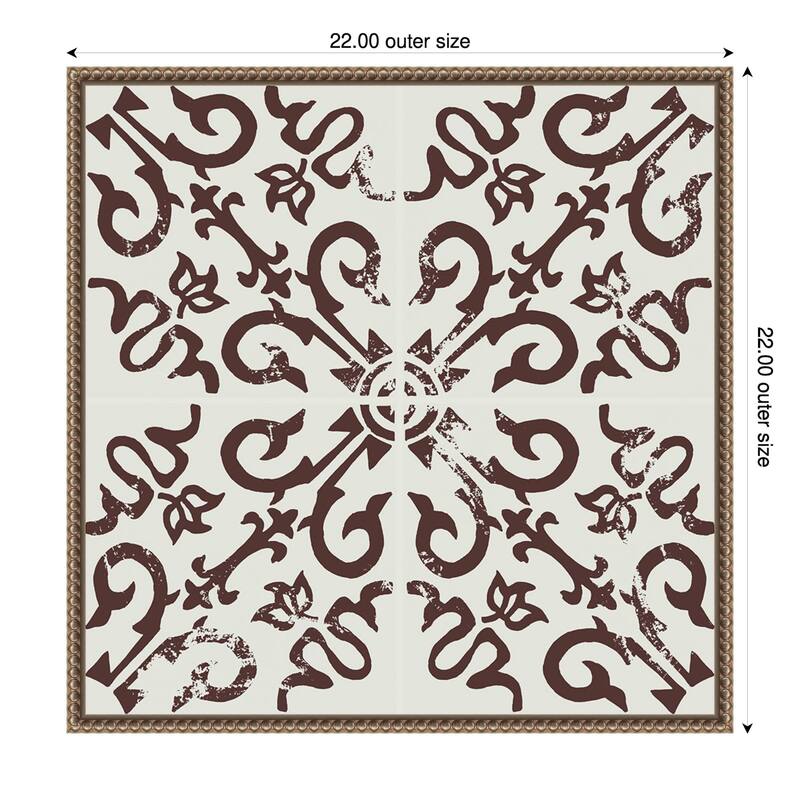 Custom Ceramic Tile No. 3 by Melissa Wang (22 x 22 in.), Framed Canvas Wall Art Print