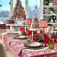 preview thumbnail 2 of 10, Red and White Christmas Tablecloth- Rectangular Carmen