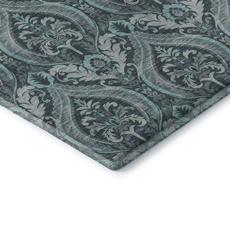 Premium Washable Super Soft Traditional Damask Mayfield Rug