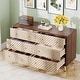 preview thumbnail 4 of 6, 47-Inch Dresser for Bedroom with 6 Drawers, Double Wide Chest of Drawers