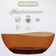 preview thumbnail 10 of 16, CASAINC 63in Transparent Resin Soaking Bathtub