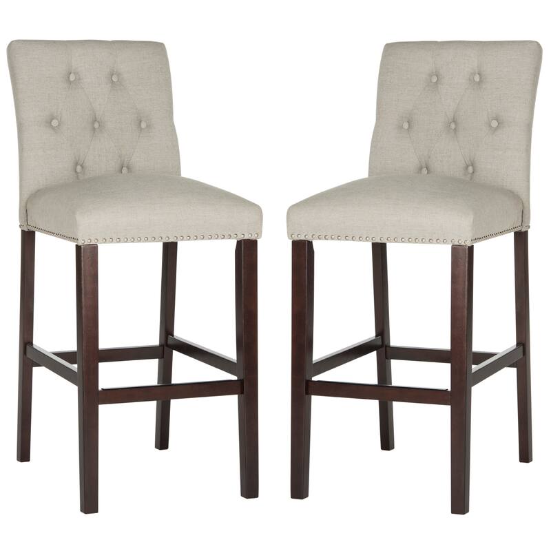 SAFAVIEH Jelka 31.5 Inch Bar Stool (Set of 2) - 19" x 20" x 44" - 19Wx23Dx44H
