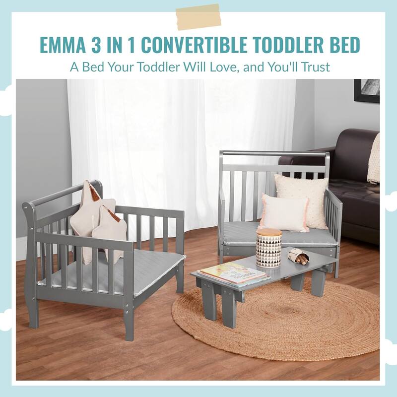 Dream On Me Emma 3 in 1 convertible toddler bed